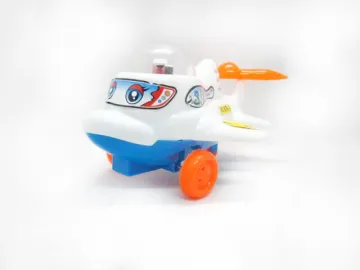 PULL STRING PLANE W/LGITH&BELL