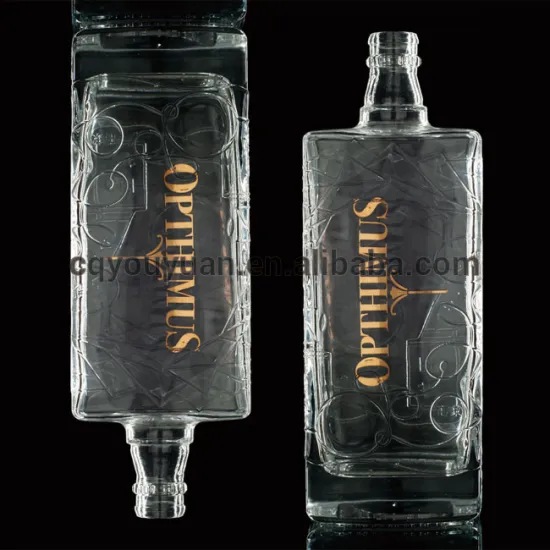 Empty Bulk Liquor Glass Bottles 750ML White Spirit Glass Bottle Square