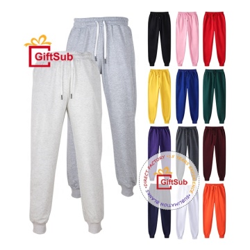 Customizable Wholesale 100% Polyester Solid Color Sweatpants in Heather Grey: Unisex Tracksuit Joggers & Blank Sublimation Pants