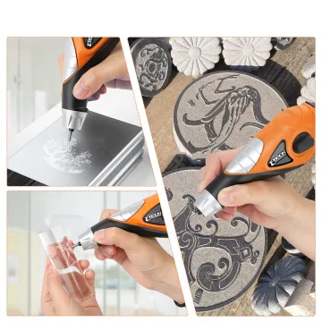 Customizable Etching Tool: Electric Engraving Pen for Glass, Stone with Letter/Number Stencil