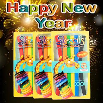 Wholesale Non-toxic Jumbo Wax Crayon Set - 6pcs Color Flexible Crayons for Kids
