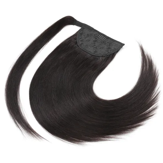 100% human hair ponytail wholesale human hair drawstring ponytail