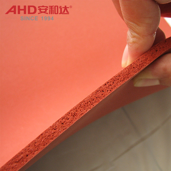 Folha de espuma de silicone vermelha Silicone foam sheet red