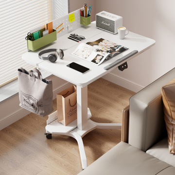 Mobile Electric Standing Desk with Flip Tabletop