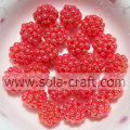 Colorful Opaque Small Acrylic Strawberry Solid Beads