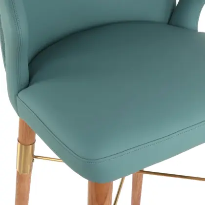 Italian light luxury light green bar chair