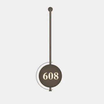 Stainless Steel 3D Hotel Door Number Sign