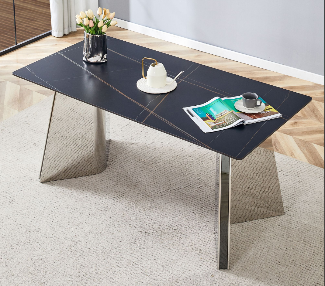 stainless steel dining table