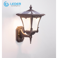 Lampu Dinding Luar Ruangan Hitam LEDER