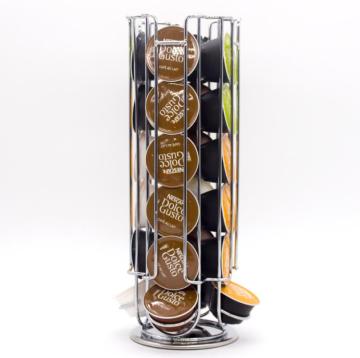แร็คจัดเก็บแคปซูลกาแฟโลหะสำหรับ Dolce Gusto