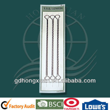 factory selling/stainless steel skewer/BBQ roasting skewer/metal-YW06B