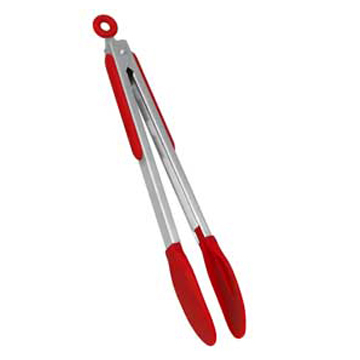 Red Handle Anti-heat Silicone Food Tong