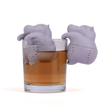 Cute Hippo Silicone BPA Free Tea Strainer