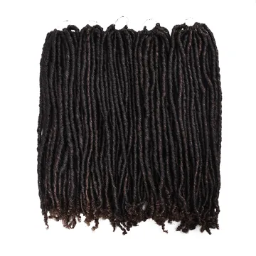 18 inch Black Bohemian Locs For Women Faux Dreadlocks Braids Goddess Faux Locs Hair Synthetic Crochet Braiding Hair Extensions