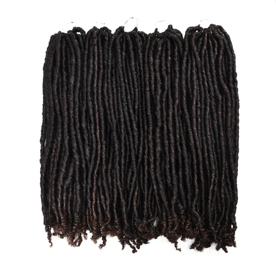 18 inch Black Bohemian Locs For Women Faux Dreadlocks Braids Goddess Faux Locs Hair Synthetic Crochet Braiding Hair Extensions