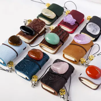 Wholesale Natural Healing Crystal Pendants - Tumbled Stone Mini Notebooks for Gifts & Souvenirs