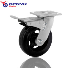 Heavy Duty Rubber Casters Swivel with Dual Brake