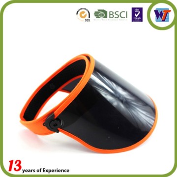 China wholesale websites elastic back adjustable PVC sun visors