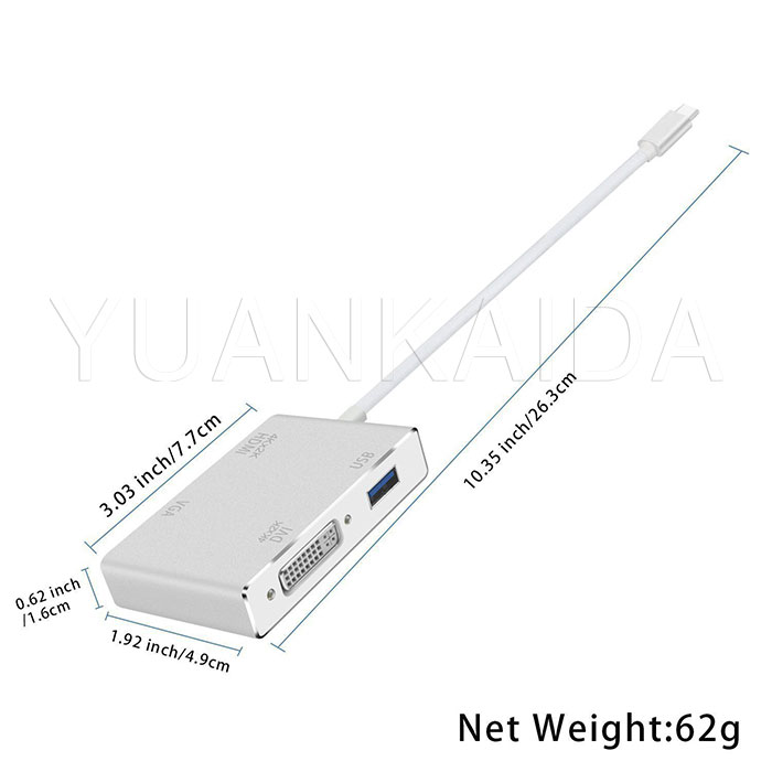 Usb C To Hdmi Vga Audio Adapter