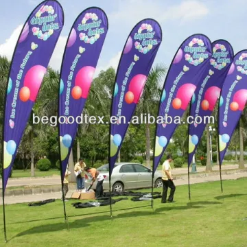 Permanent flame resistant Pongee flag fabric