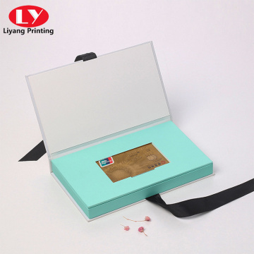 magnetic lid jewelry gift box VIP card packaging