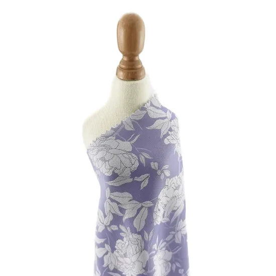 Smooth Shiny Jacquard Brocade Satin Fabric