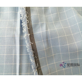 Blue Check 100% Cotton Yarn Dyed Fabric