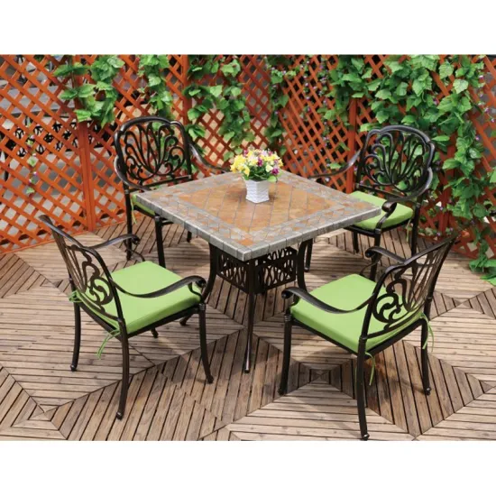 Modern Cast Aluminum Patio Garden Furniture Set - European Outdoor Furniture