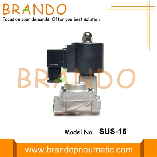 24V 220V Pilot Piston Solenoid Valve 1/2'' SUS-15