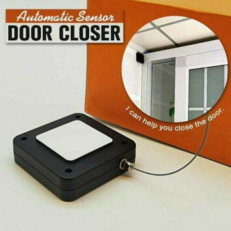 Hardware Mini Automatic Sensor Door Closer Door-closing-Connector Stretchable 1.2m Automatically Close For All Doors Punch-Free