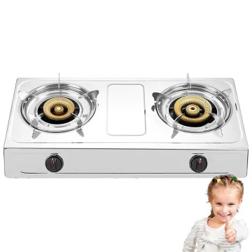 2 Burner Gas Stove Table Glass Top Gas Cooker