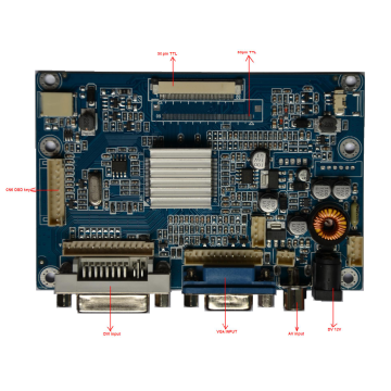 ตัวควบคุม LCD พร้อมอินพุต DVI + VGA