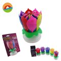 Fantastisk Flower Lotus Lights Musical Birthday Candle Cake