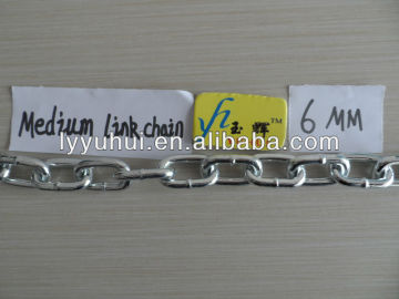 6mm galvanized medium link chain