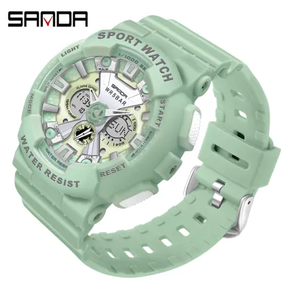 SANDA Women's Watch: A Stylish, Multi-Functional Digital Sport Timepiece with Luminous Display and Calendar