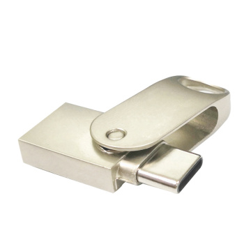 Металлический вращающийся портативный USB-флеш-привод Type-C