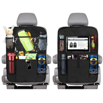 Organizzatore di sedili per auto multifunzionale di alta qualità con borsa per lo stoccaggio e tasca del tablet touchscreen