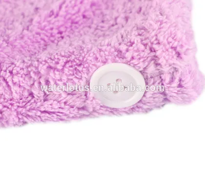 China supplier quick dry coral fleece hair drying cap dry hair hat