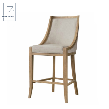 High Quality Durable Oak Wood Frame Barstool