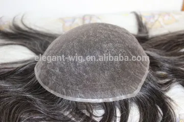 Elegant-wig mens custom toupee gray hair men hair topee on selling
