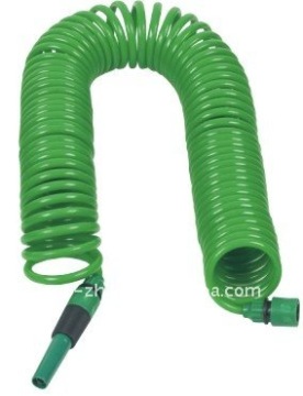 50FT coil garden hose with 2-function nozzle