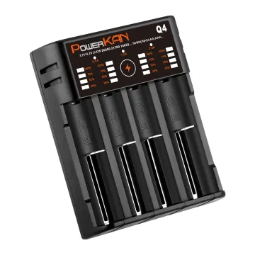Q4-newQQ 4-Slot Smart USB Battery Charger with Universal Type C Port for Li-Ion & Ni-MH Devices