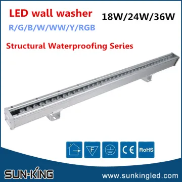 Good quality 1000mm Structural Waterproofing Series 24W building led wall wash outdoor lighting