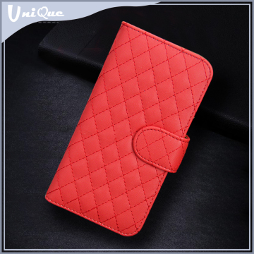 Elegant Diamond magnetic grid square Lady Wallet Leather Phone Case for Huawei Ascend P8 Lite