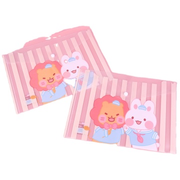 Transparent A4 Plastic File Bag with Press Button - Wholesale Document Bag