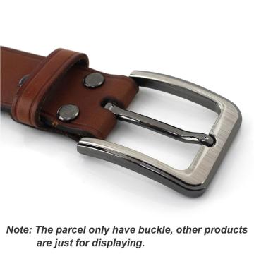 1pcs 40mm Fashion Men Belt Buckles Metal Brushed Single Pin End Bar Buckles Fit for 37mm-39mm Belt Leather Craft Jeans Parts