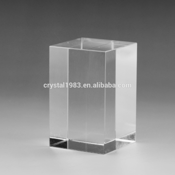 Wholesale k9 crystal glass lasing trophy block clear 3d laser etched raw blank block