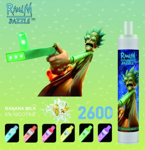 Bộ dụng cụ dùng một lần RandM Dazzle 100% xác thực 2600 Puffs