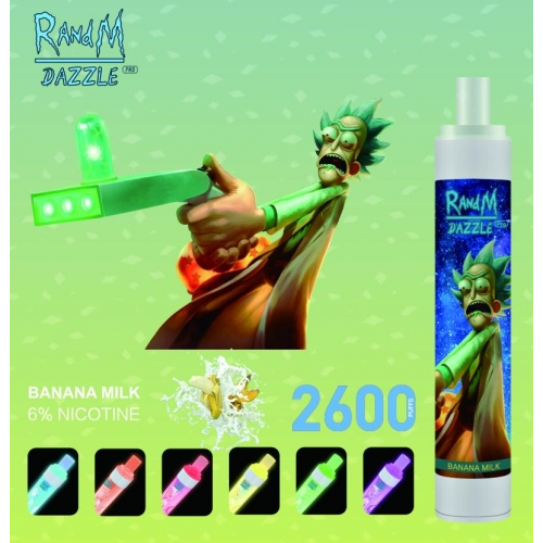 Bộ dụng cụ dùng một lần RandM Dazzle 100% xác thực 2600 Puffs