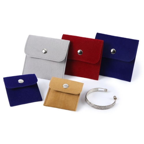 Snap-Fastener Square Jewelry Gift Bag Gift